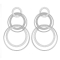 Σκουλαρίκια  από ανοξείδωτο (δεν μαυρίζει) επιπλατινωμένο ατσάλι, ασύμμετροι κρίκοι με ανάγλυφη ή λουστρέ υφή, της Excite Fashion Jewellery. E013-S-89