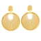 Σκουλαρίκια  από ανοξείδωτο (δεν μαυρίζει) επιχρυσωμένο ατσάλι, ακτινωτά, της Excite Fashion Jewellery. E015-G-65