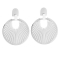 Σκουλαρίκια  από ανοξείδωτο (δεν μαυρίζει) επιπλατινωμένο ατσάλι, ακτινωτά, της Excite Fashion Jewellery. E015-S-65