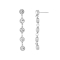 Σκουλαρίκια κρεμαστά από ανοξείδωτο (δεν μαυρίζει) επιπλατινωμένο ατσάλι, με λευκά κρυσταλλάκια, της Excite Fashion Jewellery. E-1960A-S-WHITE-65