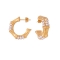 Κρίκοι από ανοξείδωτο (δεν μαυρίζει) επιχρυσωμένο ατσάλι, με περλίτσες, της Excite Fashion Jewellery. E-2304019-G-6