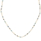 Κολιέ από την  Excite Fashion Jewellery μπλέ και άσπρο ροζάριο με ατσάλινη επίχρυση αλυσίδα. K-1620-01-0717-55