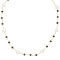 Χειροποίητο κολιέ, με μαύρες πέτρες και πλακέ πέρλες, από επιχρυσωμένο  ανοξείδωτο ατσάλι (δεν μαυρίζει), της Excite Fashion Jewellery. K-1760-01-06-6
