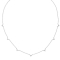 Κολιέ από επιπλατινωμένο ασήμι 925, τρίγωνα μοτίφ με λευκά ζιργκόν της Excite Fashion Jewellery. K-18-S-11