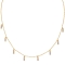 Κολιέ από επιχρυσωμένο ασήμι 925,  με λευκά κρεμαστά παραλληλόγραμμα  ζιργκόν της Excite Fashion Jewellery. K-2-G-125