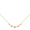 Κομψό κολιέ  Excite fashion Jewellery, με χρωματιστά ζιργκόν από επιχρυσωμένο ασήμι 925. K-7-2-G-125