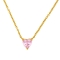 Κολιέ καρδιά με ροζ κρύσταλλο, από επιχρυσωμένο ανοξείδωτο  ατσάλι, της Excite Fashion Jewellery. N-20789-PK-6