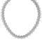 Κολιέ  αλυσίδα, με κρικάκια, από ανοξείδωτο επιπλατινωμένο ατσάλι, της Excite Fashion Jewellery. N-606A-S-11