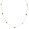 Κολιέ  αλυσίδα  Excite Fashion Jewellery με χρωματιστά ζιργκόν από ανοξείδωτο επιχρυσωμένο ατσάλι. N-YH986A-COLORFUR-G-75