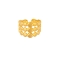 Φαρδύ διάτρητο δαχτυλίδι με dots από επιχρυσωμένο ανοξείδωτο ατσάλι, της Excite Fashion Jewellery. R-202397-G-55