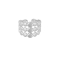 Φαρδύ διάτρητο δαχτυλίδι με dots από επιπλατινωμένο ανοξείδωτο ατσάλι, της Excite Fashion Jewellery. R-202397-S-55