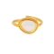 Δαχτυλίδι από επιχρυσωμένο ανοξείδωτο ατσάλι, με λευκή οβάλ πέτρα, της Excite Fashion Jewellery. R-2304017-5