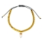 Bραχιόλι με χρυσά κυβάκια  και κρεμαστό στοιχείο με πολύχρωμα κρυσταλλάκια και πέρλα, από την Excite Fashion Jewellery. B-1426-05-15-5