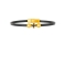 Χειροποίητο δερμάτινο βραχιόλι  με λεπτό μαύρο λουράκι, επίχρυσο σταυρό με σμάλτο, της Excite Fashion Jewellery. BM-1719-01-06-5