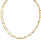 Χειροποίητο διπλό κολιέ, πολύχρωμο ροζάριο, αλυσίδα με χρυσές χάντρες, από επιχρυσωμένο  ανοξείδωτο ατσάλι (δεν μαυρίζει),  της Excite Fashion Jewellery. K-1750-01-05-75