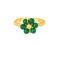 Δαχτυλίδι από επιχρυσωμένο ανοξείδωτο ατσάλι, με πράσινες στρογγυλές πέτρες σε σχήμα λουλουδιού της Excite Fashion Jewellery. R-202147-55