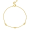 Κομψό βραχιόλι, με λευκά στρογγυλά ζιργκόν  από επιχρυσωμένο ασήμι 925 της Excite Fashion Jewellery. B-11-G