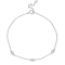 Κομψό βραχιόλι, με λευκά στρογγυλά ζιργκόν  από επιπλατινωμένο ασήμι 925 της Excite Fashion Jewellery. B-11-S