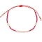 Βραχιόλι μακραμέ με μαργαριταράκια, κόκκινες χάντρες και χρυσές, από την Excite Fashion Jewellery. B-110504