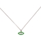 Κολιέ ματάκι Excite Fashion Jewellery με πράσινα ζιργκόν και ένα λευκό στο κέντρο,  από επιπλατινωμένο ασήμι 925. K-27-12-S-76