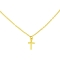Κολιέ με μικρό σταυρό από επιχρυσωμένο ασήμι 925, της Excite Fashion Jewellery.  K-29-G