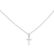 Κολιέ με μικρό σταυρό από επιπλατινωμένο ασήμι 925, της Excite Fashion Jewellery. K-29-S