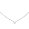 Κολιέ καρδιά από επιπλατινωμένο ασήμι 925, στολισμένη με λευκά ζιργκόν της Excite Fashion Jewellery.  K-35-S