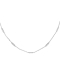 Κομψό κολιέ με σειρά  λευκά  ζιργκόν, από επιπλατινωμένο  ασήμι 925 της Excite Fashion Jewellery. K-40-S