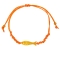Χειροποίητο βραχιόλι μακραμέ  της Excite Fashion Jewellery, πορτοκαλί κορδόνι, επίχρυσο ψαράκι. B-1781-16