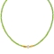Χειροποίητο κολιέ, με πράσινες χάνδρες, επίχρυσα κυβάκια και περλίτσα της Excite Fashion Jewellery. K-1429-07-04-66