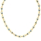 Κολιέ οβάλ αλυσίδα,ματάκια με λευκό σμάλτο, από ανοξείδωτο ατσάλι της Excite Fashion Jewellery. K-1795-17