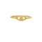 Δαχτυλίδι ματάκι Excite Fashion Jewellery με λευκό ζιργκόν στο κέντρο απο επιχρυσωμένο ασημί 925. D-10-AS-G-5