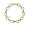 Βραχιόλι Excite Fashion Jewellery αλυσίδα με οβάλ κρίκους από επιχρυσωμένο ατσάλι. B-1199-01-6