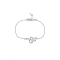 Βραχιόλι φιδάκι Excite Fashion Jewellery με λευκά ζιργκόν από επιπλατινωμένο  ασήμι 925.  B-19-AS-S-85