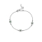 Βραχιόλι Excite fashion Jewellery από επιπλατινωμένο ασήμι 925, σχέδιο χελωνάκια με πράσινα και λευκά ζιργκόν B-20-PRS-S-7