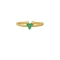 Δαχτυλίδι Excite Fashion Jewellery επιχρυσωμένο ασήμι 925, στριφτό με πράσινα  ζιργκόν. D-24-PRAS-G-6