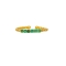 Δαχτυλίδι Excite Fashion Jewellery από επιχρυσωμένο ασήμι 925, στριφτό με πράσινα  ζιργκόιν. D-27-PRAS-G-7