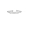 Δαχτυλίδι Excite Fashion Jewellery  με ανάγλυφο σχέδιο, σειρά με πέντε λευκά ζιργκόν, από επιπλατινωμένο ασήμι 925. D-31-AS-S-6