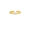 Δαχτυλίδι Excite Fashion Jewellery σχέδιο αλυσίδα με λευκό ζιργκόν από επιχρυσωμένο ασήμι 925. D-37-AS-G-71
