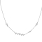 Kολιέ MAMA Excite Fashion Jewellery  απο ασήμι 925, με 2 λευκά ζιργκόν και καρδούλα .K-60-S-105