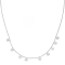 Κολιέ Excite Fashion Jewellery  με κρεμαστά στοιχεία από επιπλατινωμένο  ανοξείδωτο ατσάλι. N-69-66S