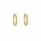 Σκουλαρίκια Excite Fashion Jewellery επιχρυσωμένο ασήμι 925, κρικάκια με λευκά ζιργκόν. S-40-AS-G-71