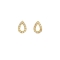 Σκουλαρίκια σταγόνα Excite fashion Jewellery με λευκά ζιργκόν από επιχρυσωμένο ασήμι 925.  S-63-AS-G-7