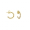 Σκουλαρίκια σκαλιστοί κρίκοι Excite Fashion Jewellery  από επιχρυσωμένο ασήμι 925 .S-70-G-55