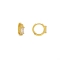 Σκουλαρίκια κρικάκια Excite Fashion Jewellery με λευκά ζιργκόν από επιχρυσωμένο ασήμι 925. S-90-AS-G-109