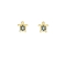 Σκουλαρίκια Excite Fashion Jewellery,  χελωνάκια με μπλέ ζιργκόν από επιχρυσωμένο ασήμι 925. S-93- G-45