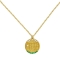 Κολιέ ζώδιο Παρθένος Excite Fashion Jewellery με λευκά και πράσινα ζιργκόν από επιχρυσωμένο ασήμι 925. Z-VIRGO-PRAS-75