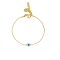Βραχιόλι Excite fashion Jewellery ματάκι λευκό μουράνο, με επίχρυση αλυσίδα ατσάλι. B-1611-01-17-63