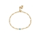 Βραχιόλι Excite fashion Jewellery με γαλάζιο ματάκι μουράνο  και επίχρυση αλυσίδα dots  ατσάλι. B-1616-01-30-59