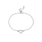 Βραχιόλι καρδιά Excite fashion Jewellery με λευκά ζιργκόν απο επιπλατινωμένο ασήμι 925. B-32-AS-S-6